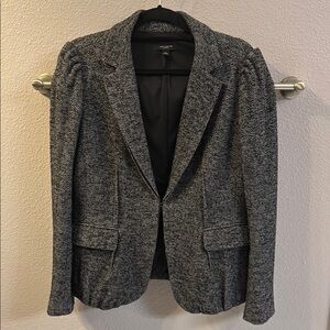 Ann Taylor Gray Herringbone Blazer
